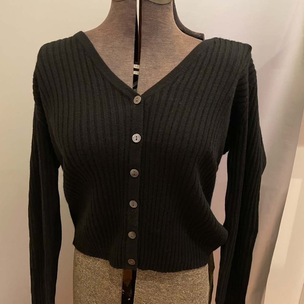 Black cashmere cardigan